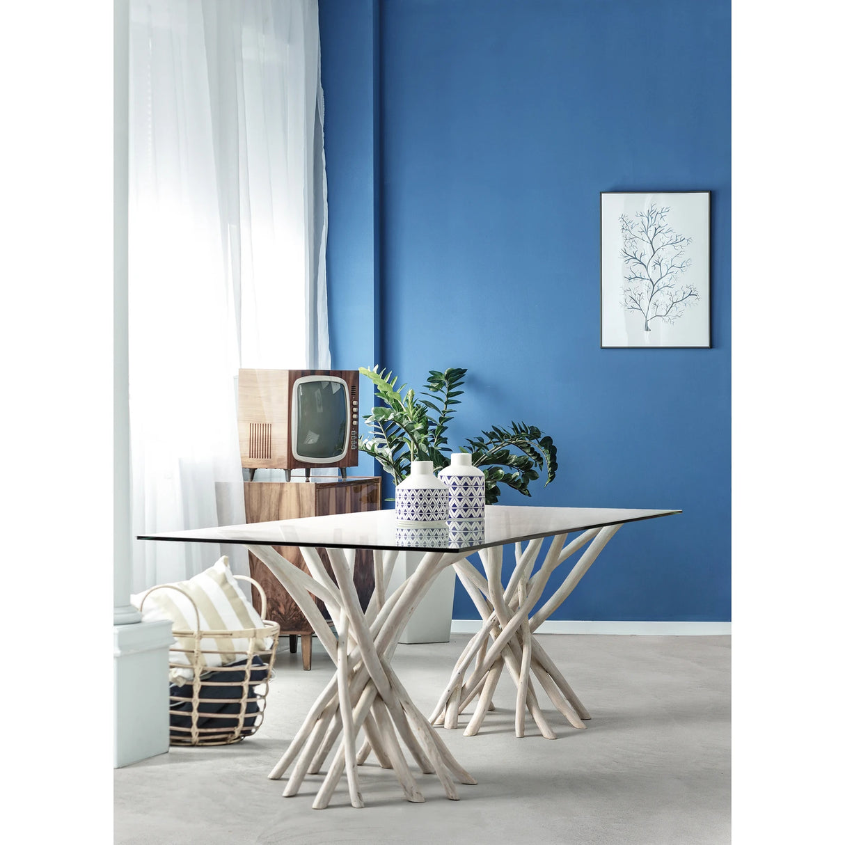 Esstisch mit Glasplatte Rechteckig 200x100cm Sahel - ZEN ZONE Furniture