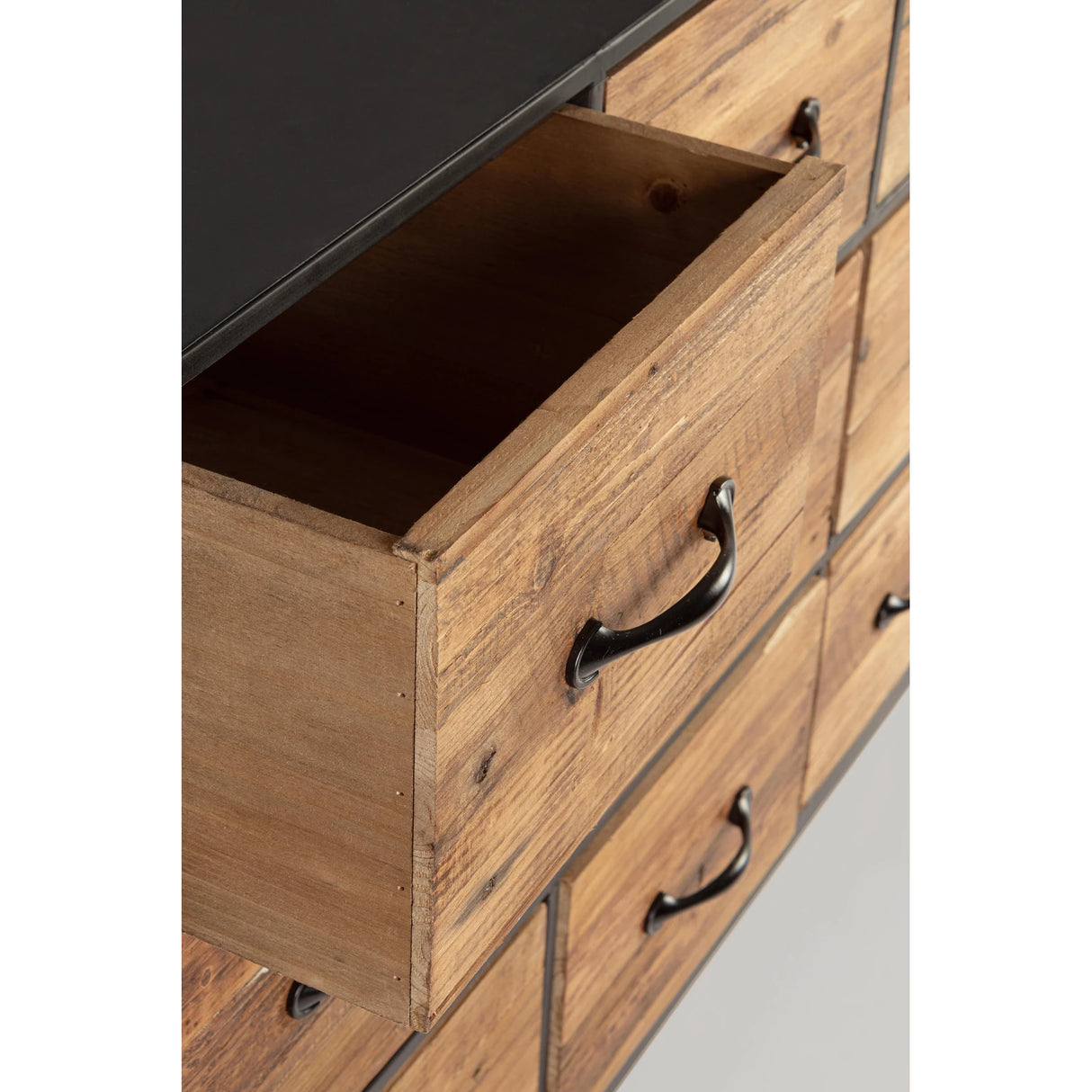 Kommode mit 12 Schubladen Weiß-Weiß H95,5 Mindil - ZEN ZONE Furniture