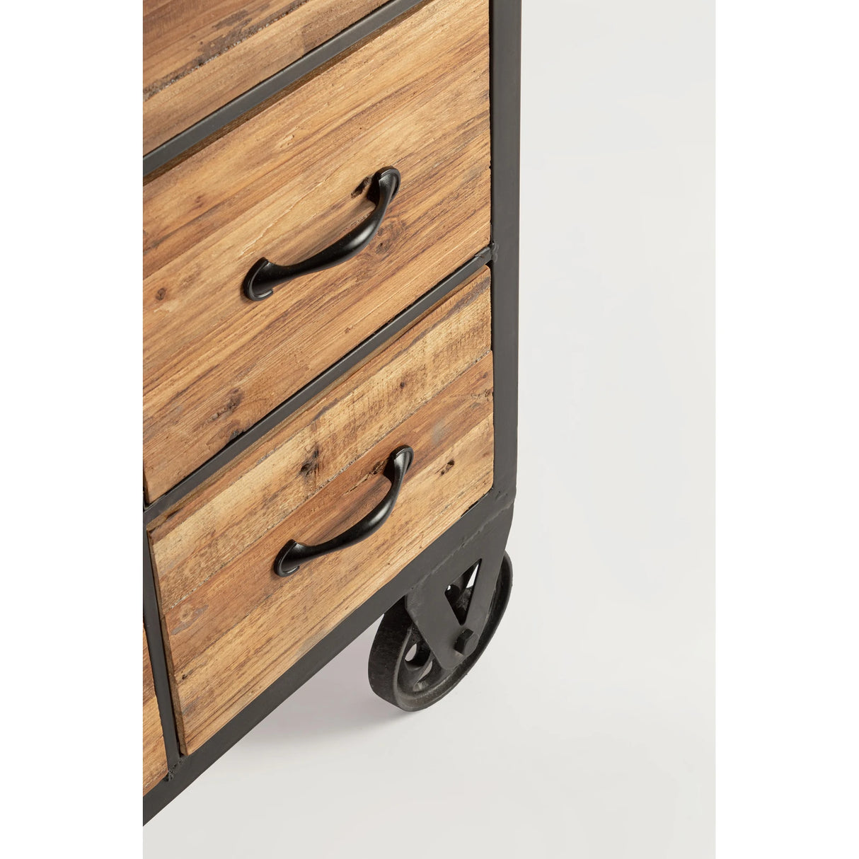 Kommode mit 12 Schubladen Weiß-Weiß H95,5 Mindil - ZEN ZONE Furniture