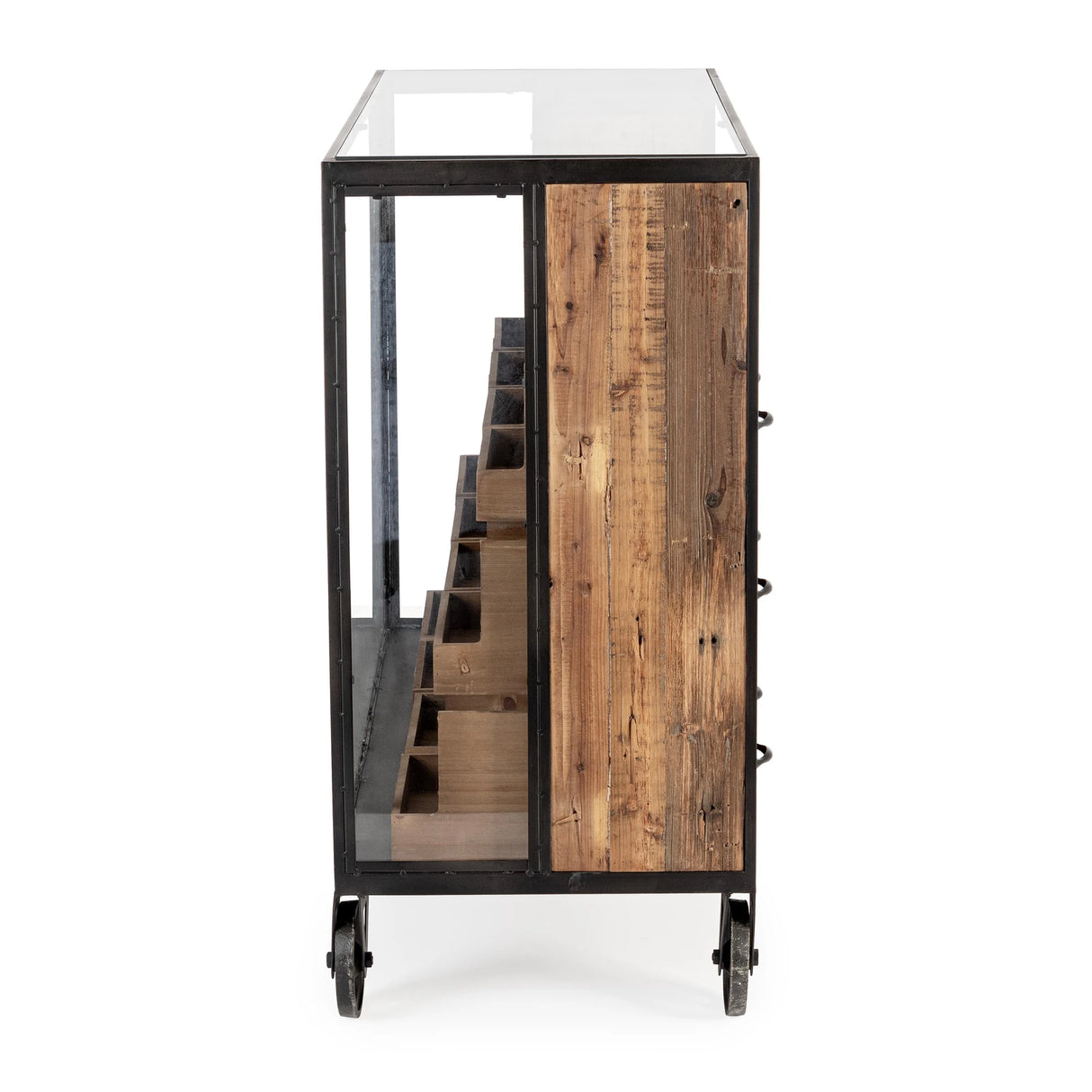 Kommode mit 12 Schubladen Weiß-Weiß H95,5 Mindil - ZEN ZONE Furniture