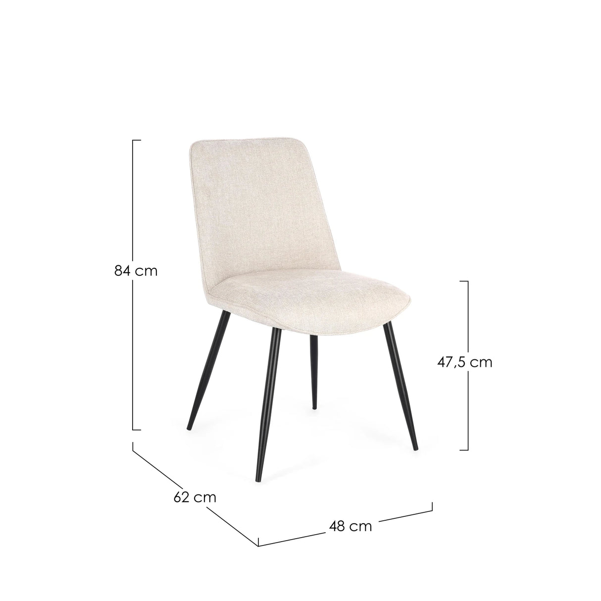 Essstuhl Cora Schwarz/Beige - ZEN ZONE Furniture