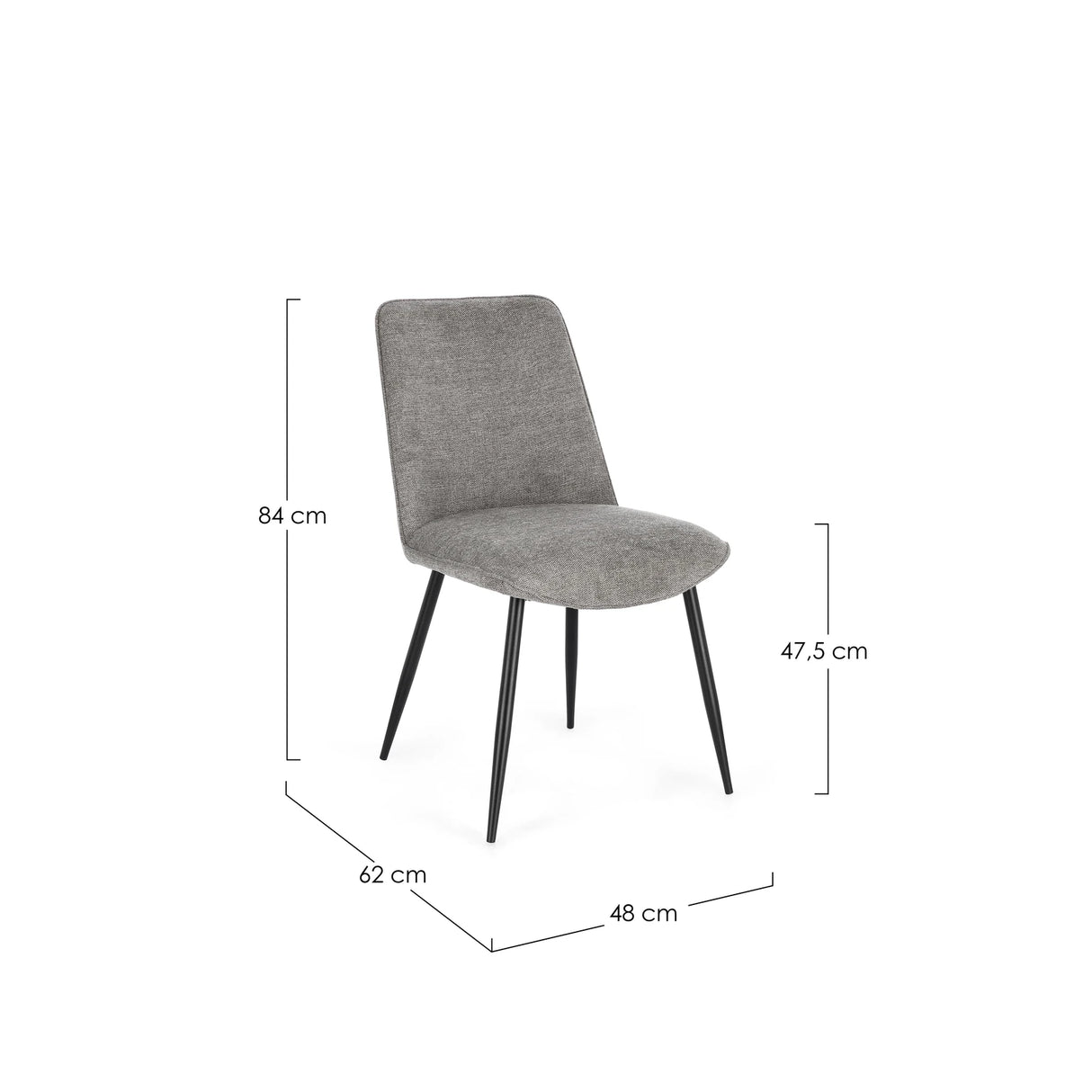 Essstuhl Cora Schwarz/Dunkelgrau - ZEN ZONE Furniture