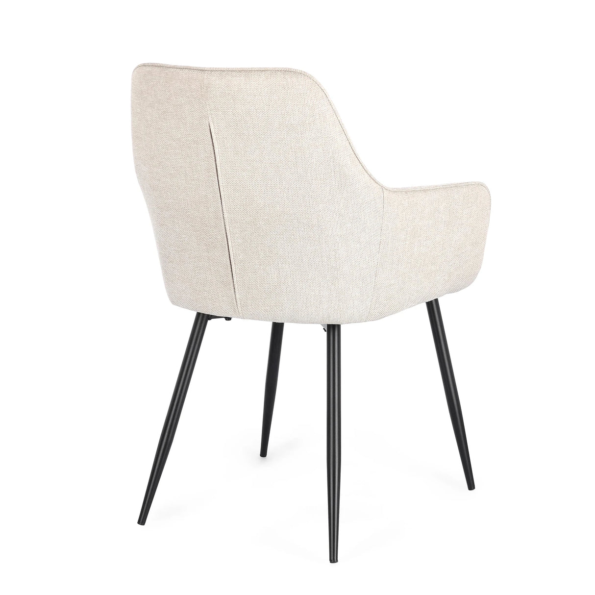 Essstuhl mit Armlehne Cora Schwarz/Beige - ZEN ZONE Furniture