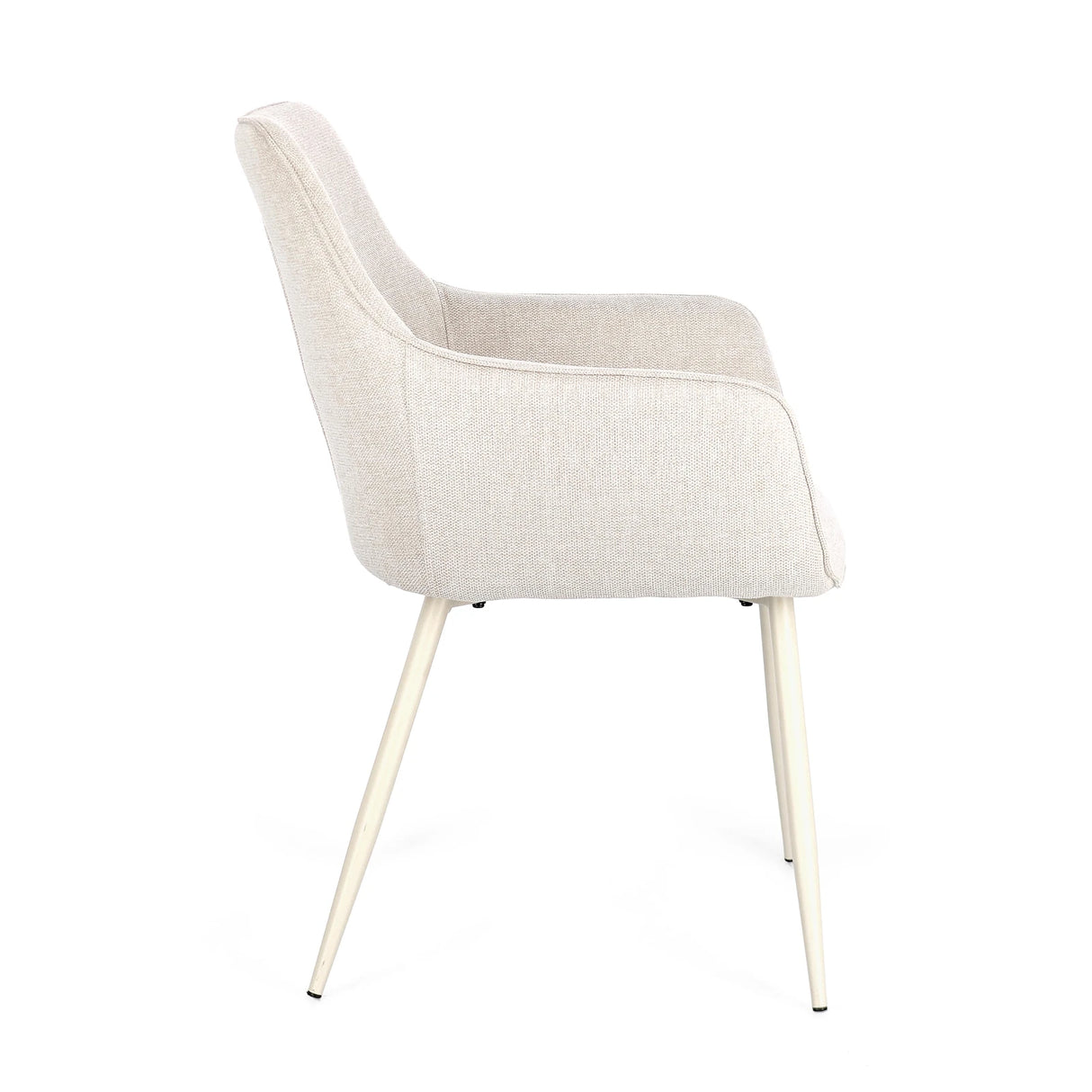 Essstuhl mit Armlehne Cora Beige/Beige - ZEN ZONE Furniture