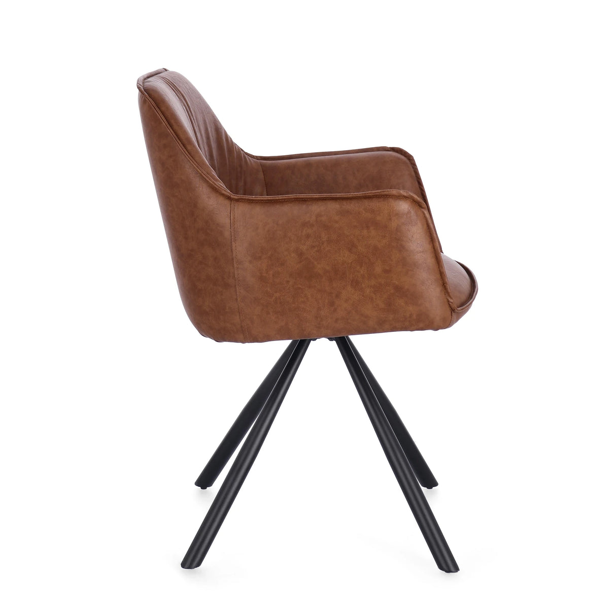 Essstuhl drehbar mit Armlehne Breval Hellbraun - ZEN ZONE Furniture