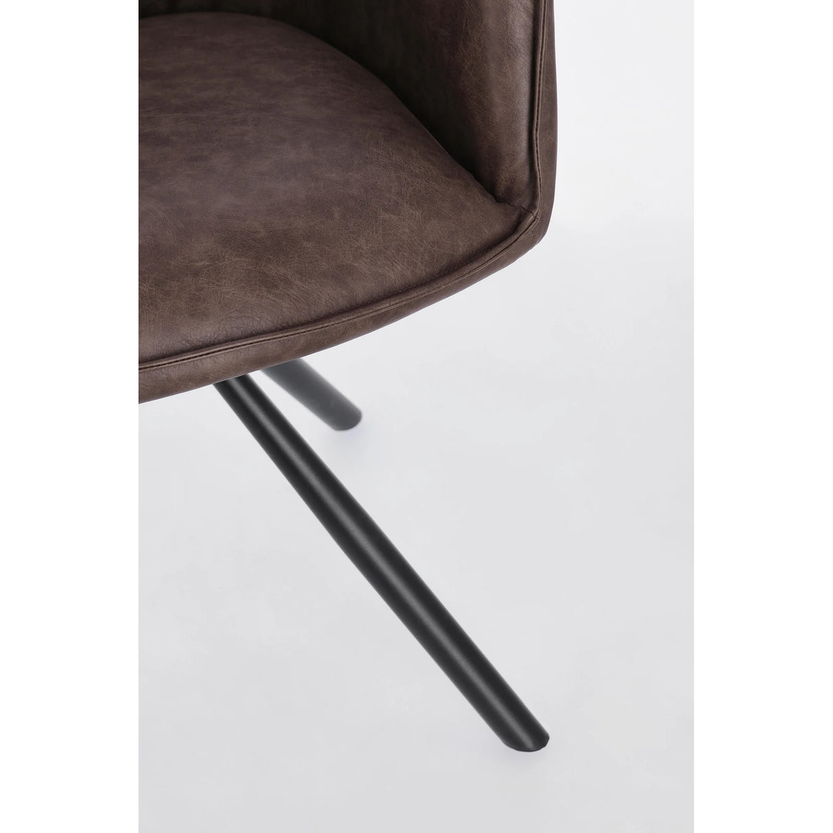 Essstuhl drehbar mit Armlehne Breval Dunkelbraun - ZEN ZONE Furniture