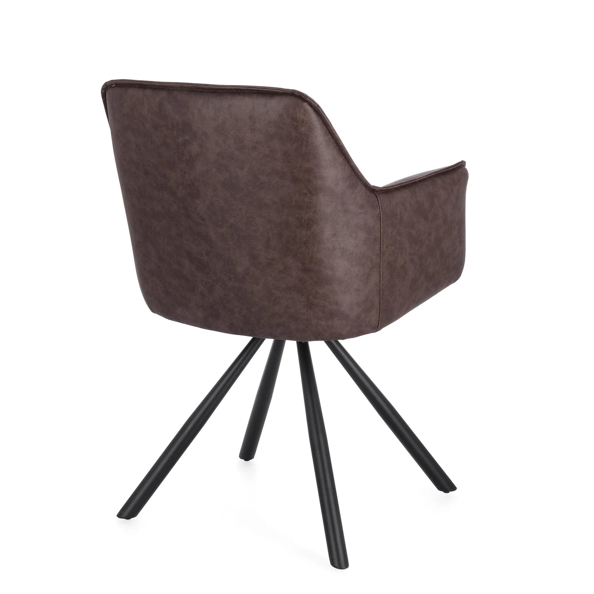 Essstuhl drehbar mit Armlehne Breval Dunkelbraun - ZEN ZONE Furniture