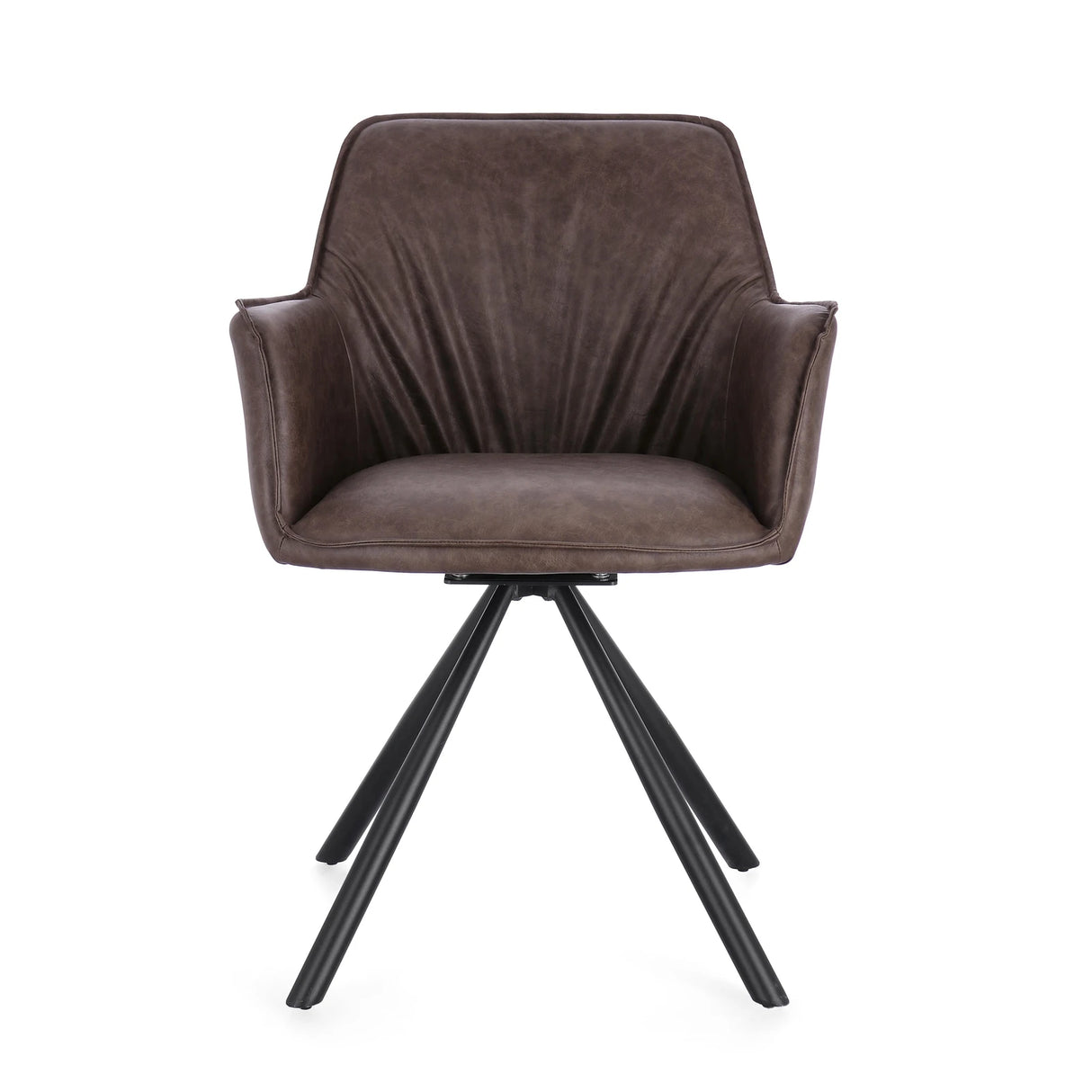 Essstuhl drehbar mit Armlehne Breval Dunkelbraun - ZEN ZONE Furniture