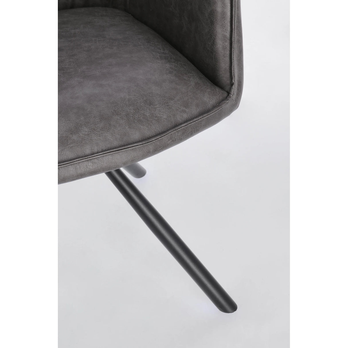 Essstuhl drehbar mit Armlehne Breval Grau - ZEN ZONE Furniture