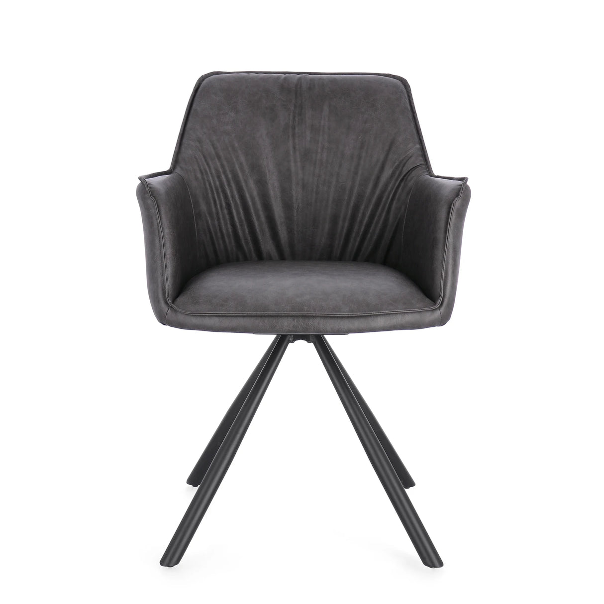 Essstuhl drehbar mit Armlehne Breval Grau - ZEN ZONE Furniture