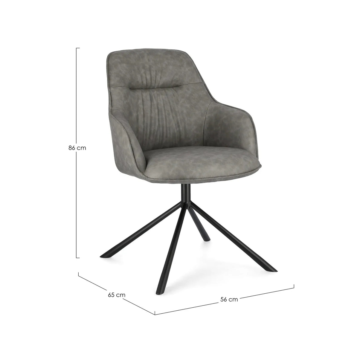 Grant Sessel Grau Pu - ZEN ZONE Furniture