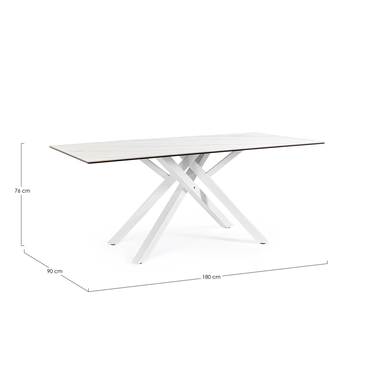 Esstisch Weiß 180x90cm Sean - ZEN ZONE Furniture