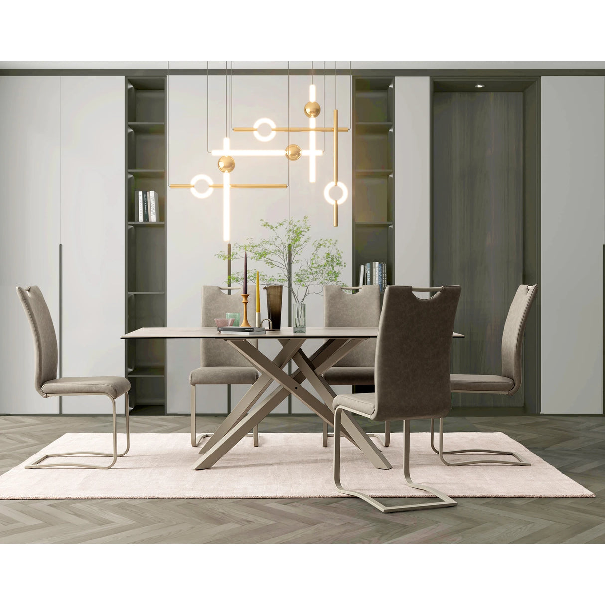 Esstisch Taupe 180x90cm Sean - ZEN ZONE Furniture