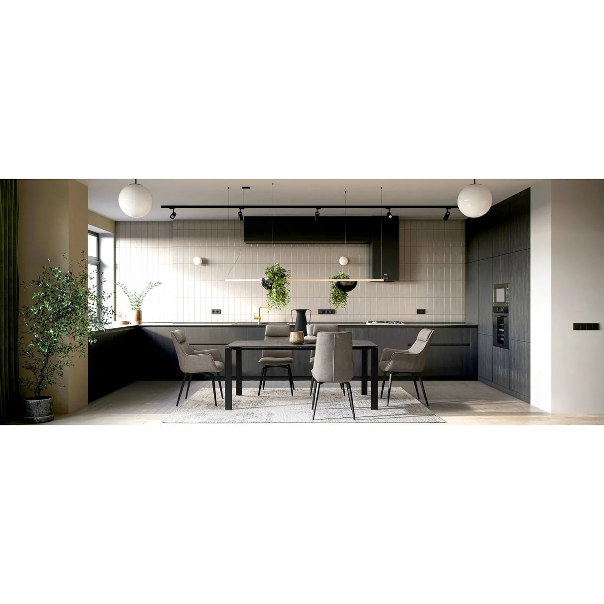 Benjamin Holzkohle Tisch 180x90 cm - ZEN ZONE Furniture