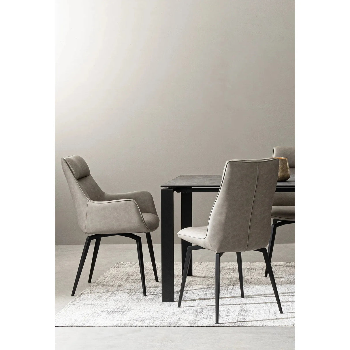 Benjamin Holzkohle Tisch 180x90 cm - ZEN ZONE Furniture