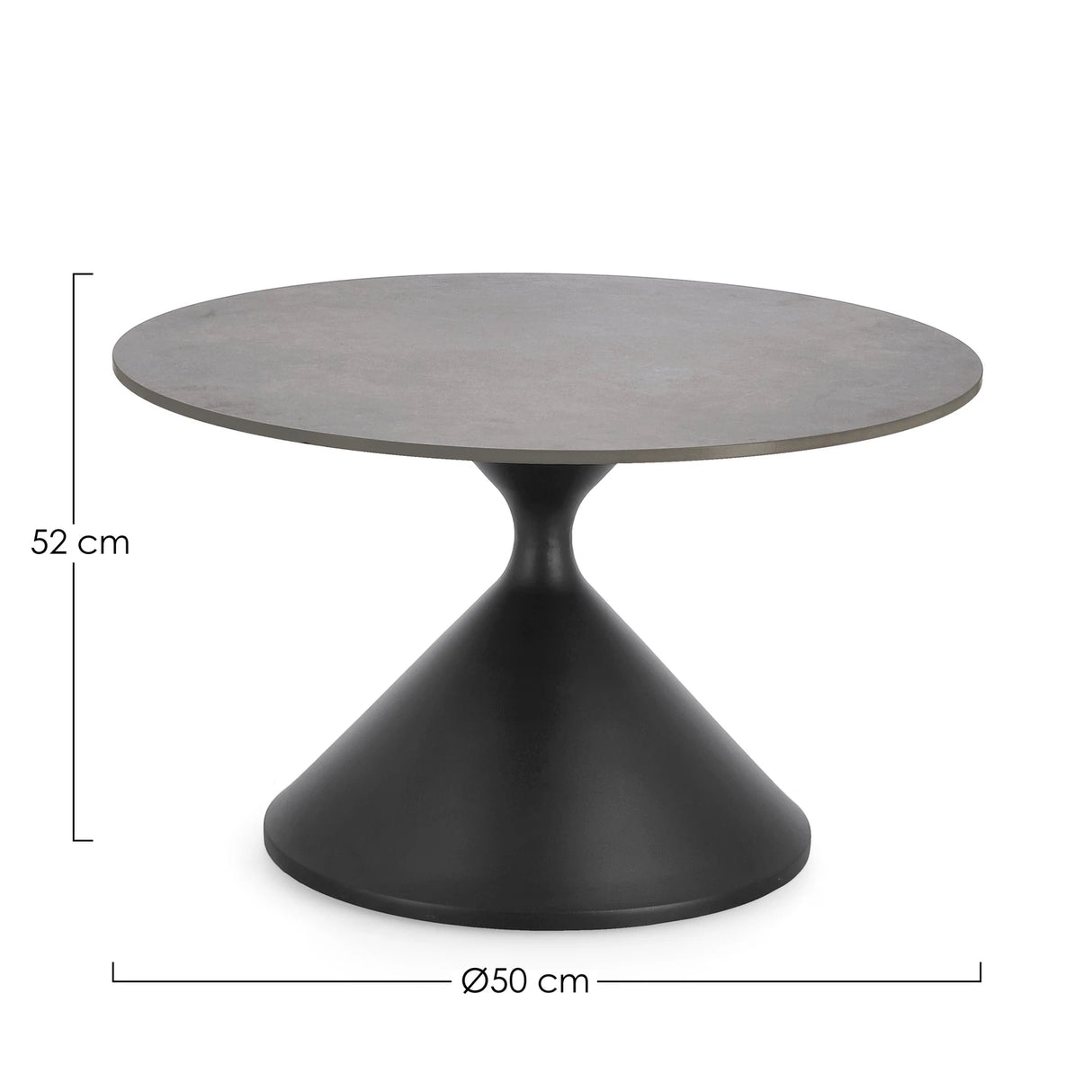 Couchtisch rund 70x70 Schwarz Joona - ZEN ZONE Furniture