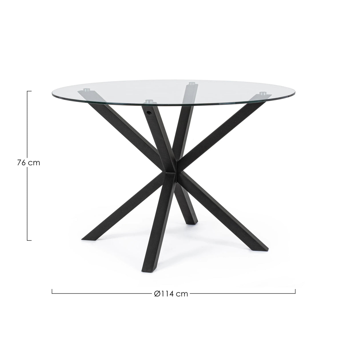 Esstisch Rund Schwarze Beine 114cm May - ZEN ZONE Furniture