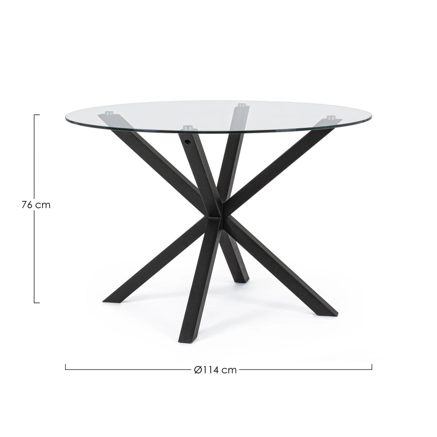 Esstisch Rund Schwarze Beine 114cm May - ZEN ZONE Furniture
