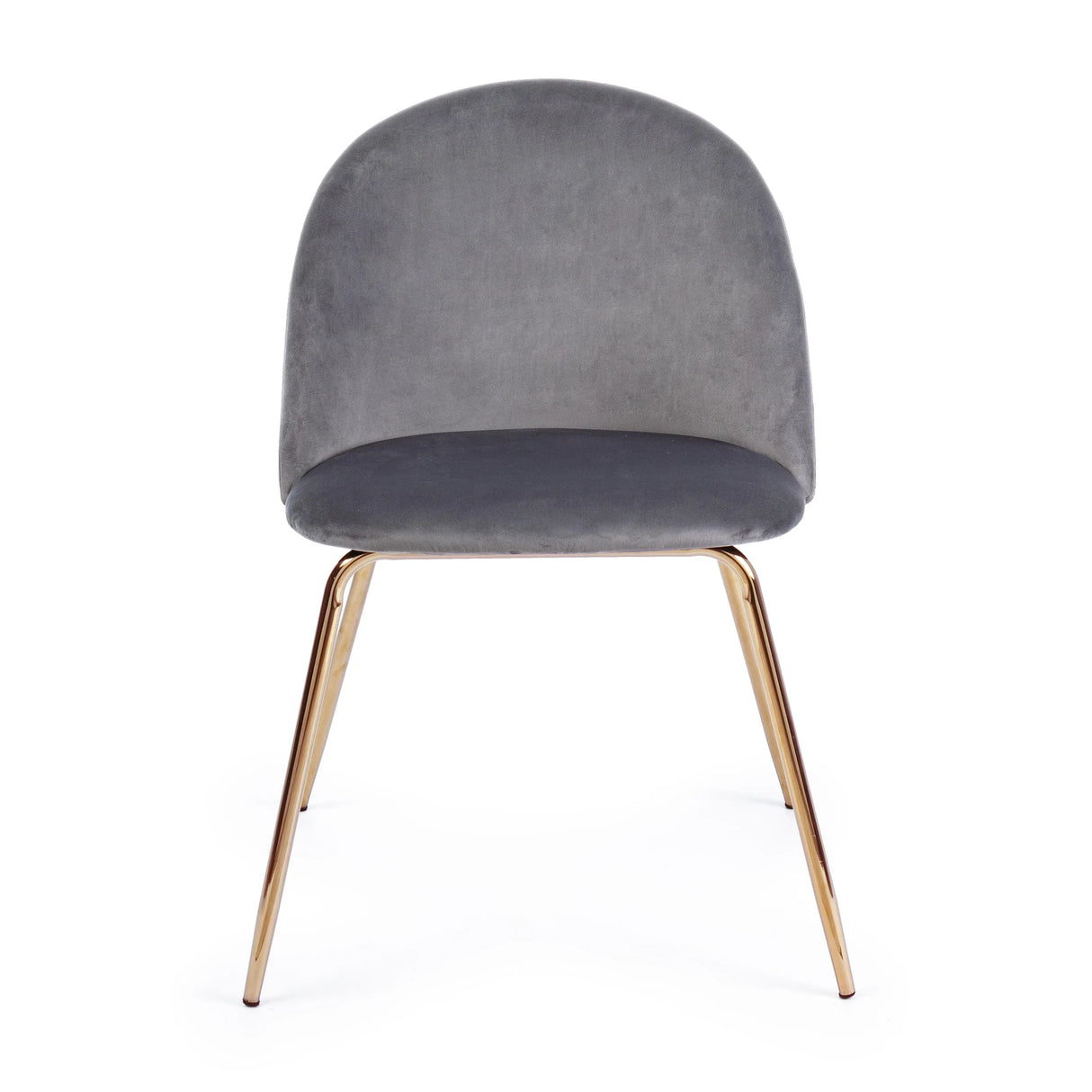 Essstuhl Tanya Samt Dunkelgrau - ZEN ZONE Furniture