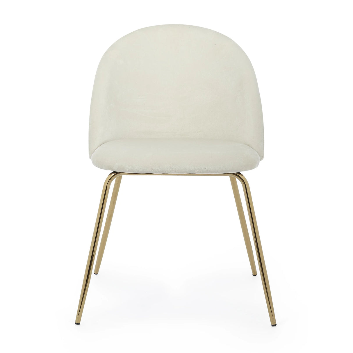 Essstuhl Tanya Samt Weiß - ZEN ZONE Furniture