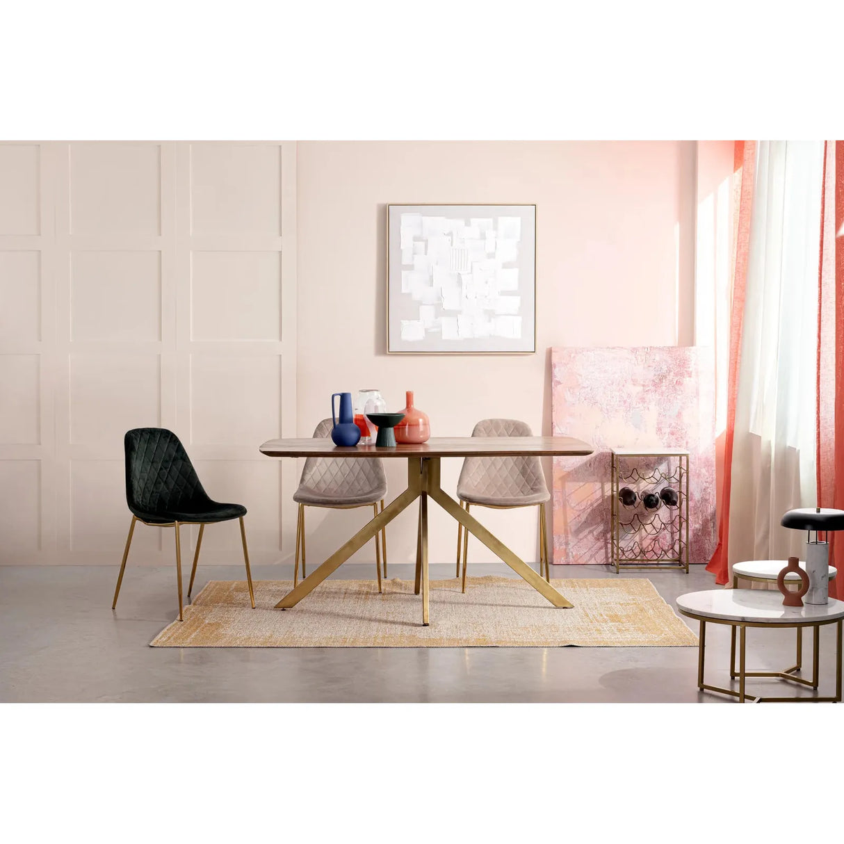 Frottee Stuhl Samt Dunkelgrün - ZEN ZONE Furniture