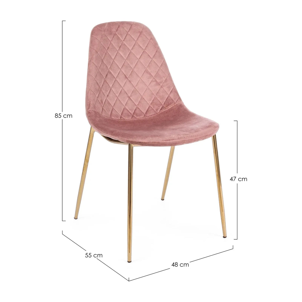 Frottee Samtstuhl Rosa - ZEN ZONE Furniture