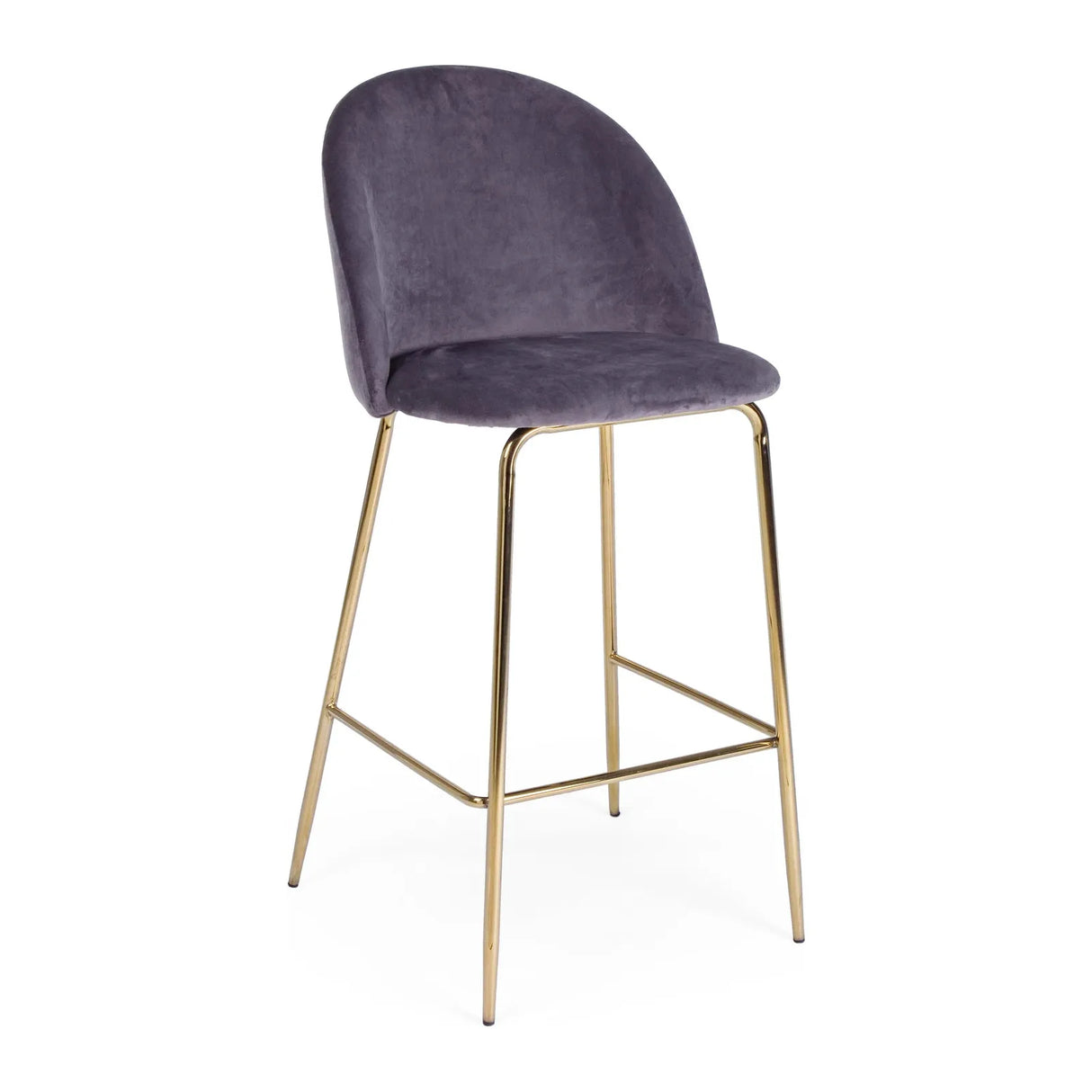 Barhocker aus dunkelgrauem Samt Tragen - ZEN ZONE Furniture