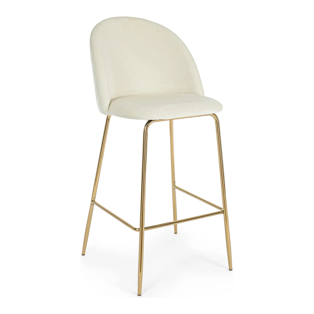 Barhocker aus weissem Samt Tragen - ZEN ZONE Furniture