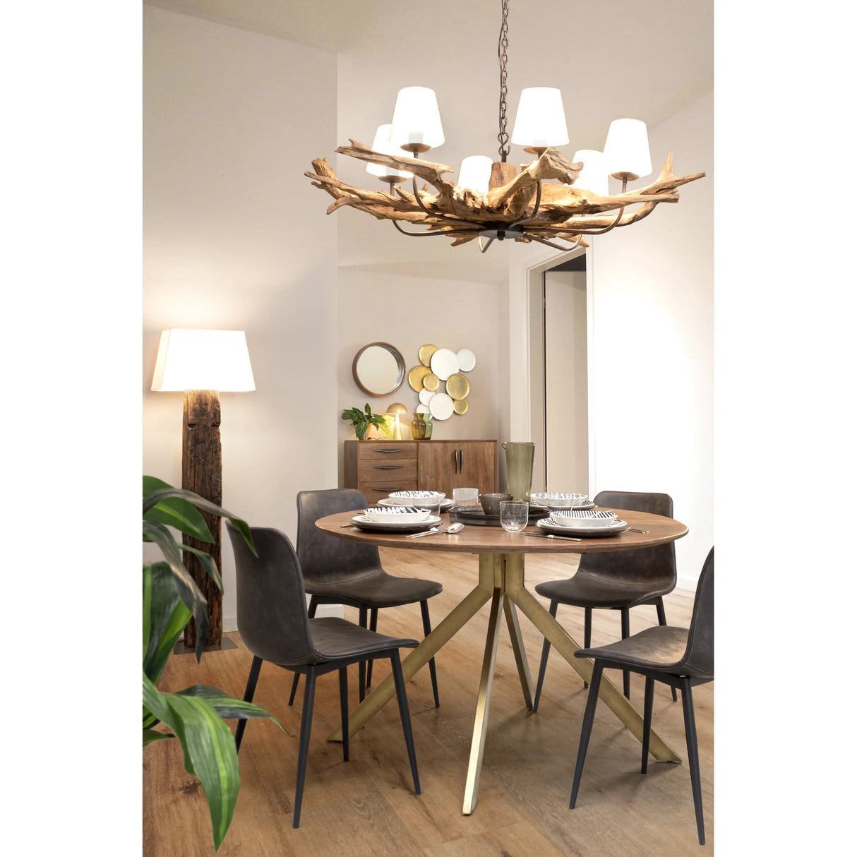 Essstuhl Kyra PU Anthrazit Vintage - ZEN ZONE Furniture