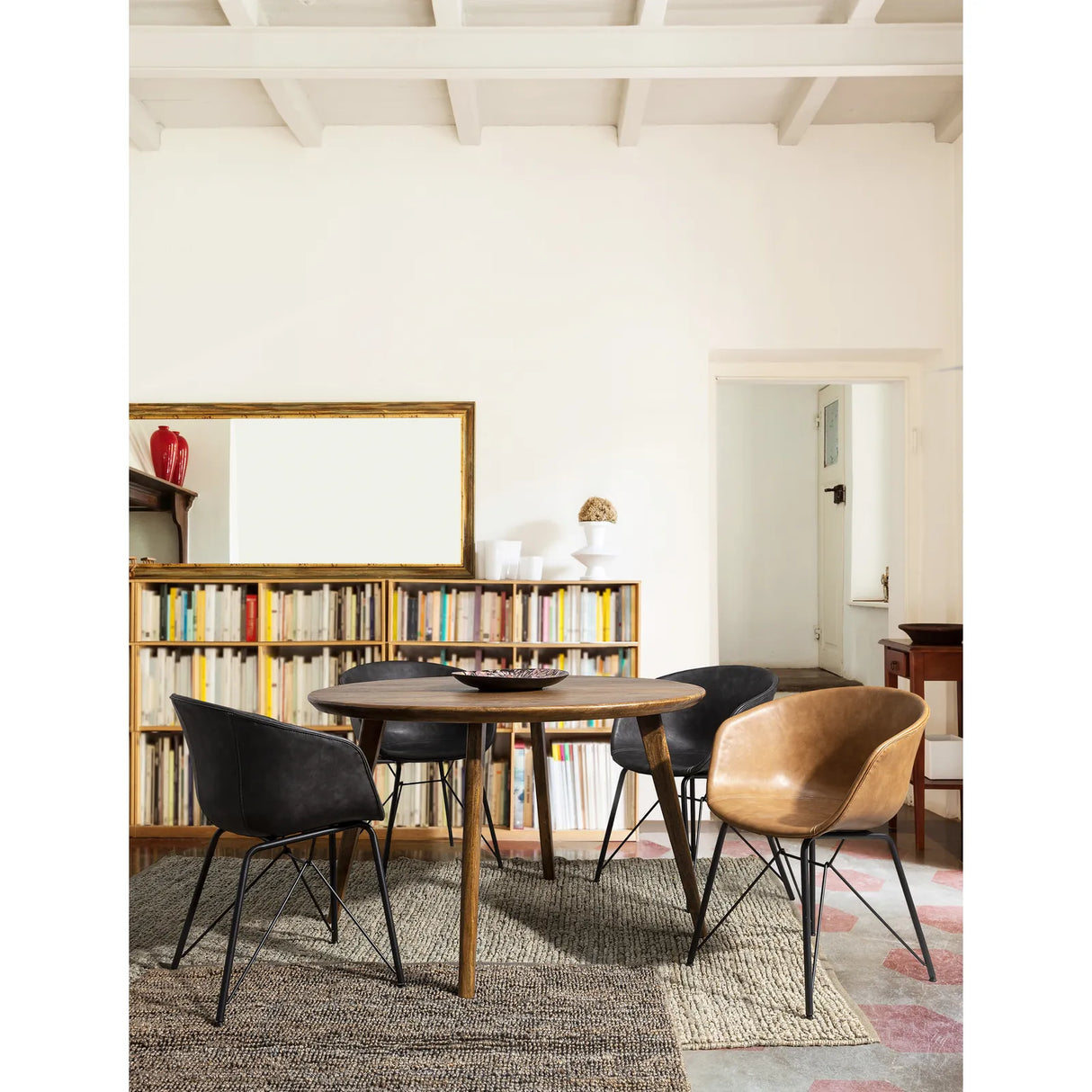 Essstuhl Warhol PU Anthrazit Vintage - ZEN ZONE Furniture