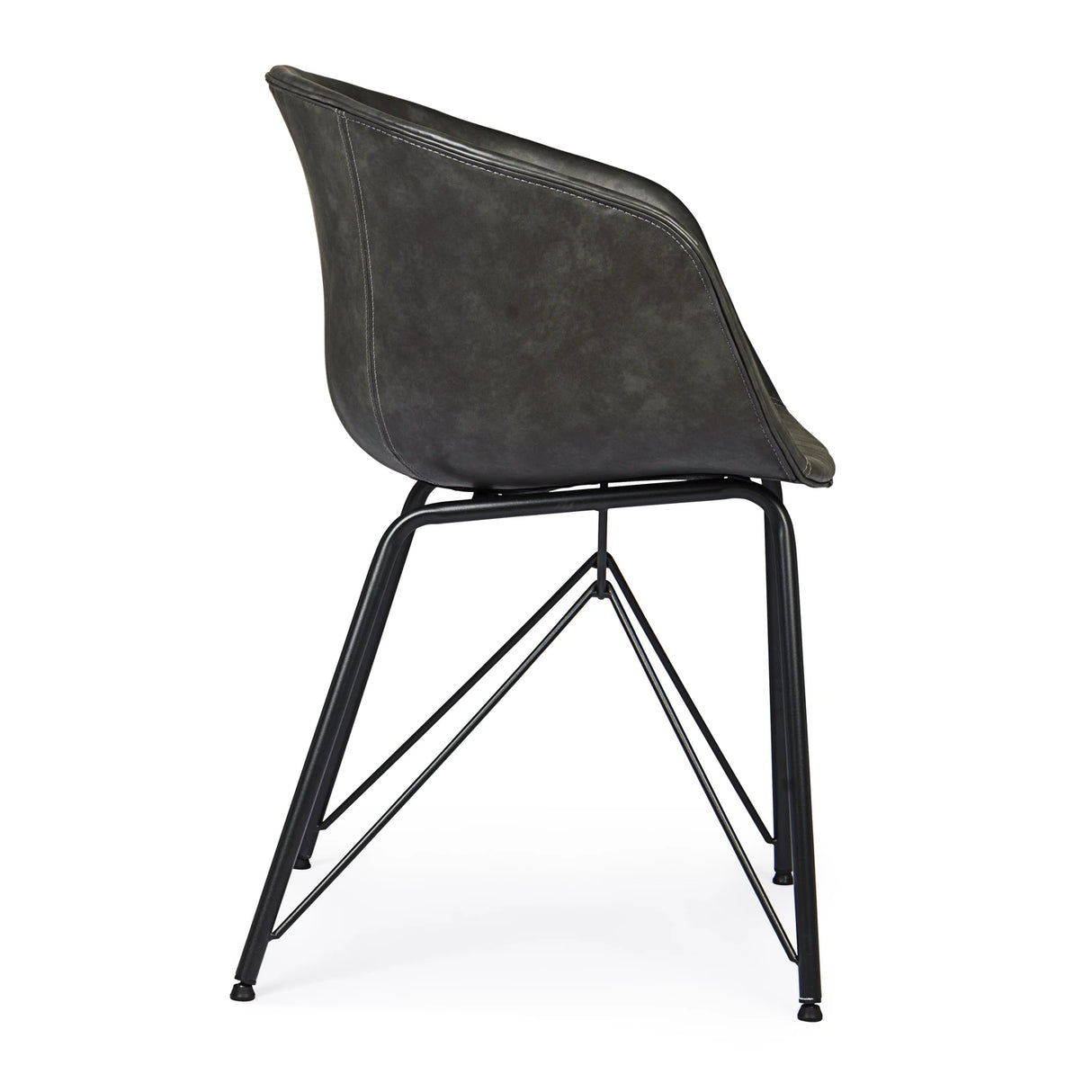 Essstuhl Warhol PU Anthrazit Vintage - ZEN ZONE Furniture