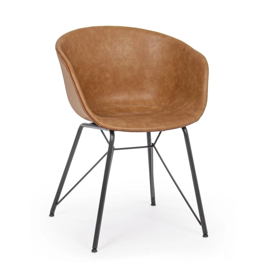 Essstuhl Warhol PU Leder Vintage - ZEN ZONE Furniture