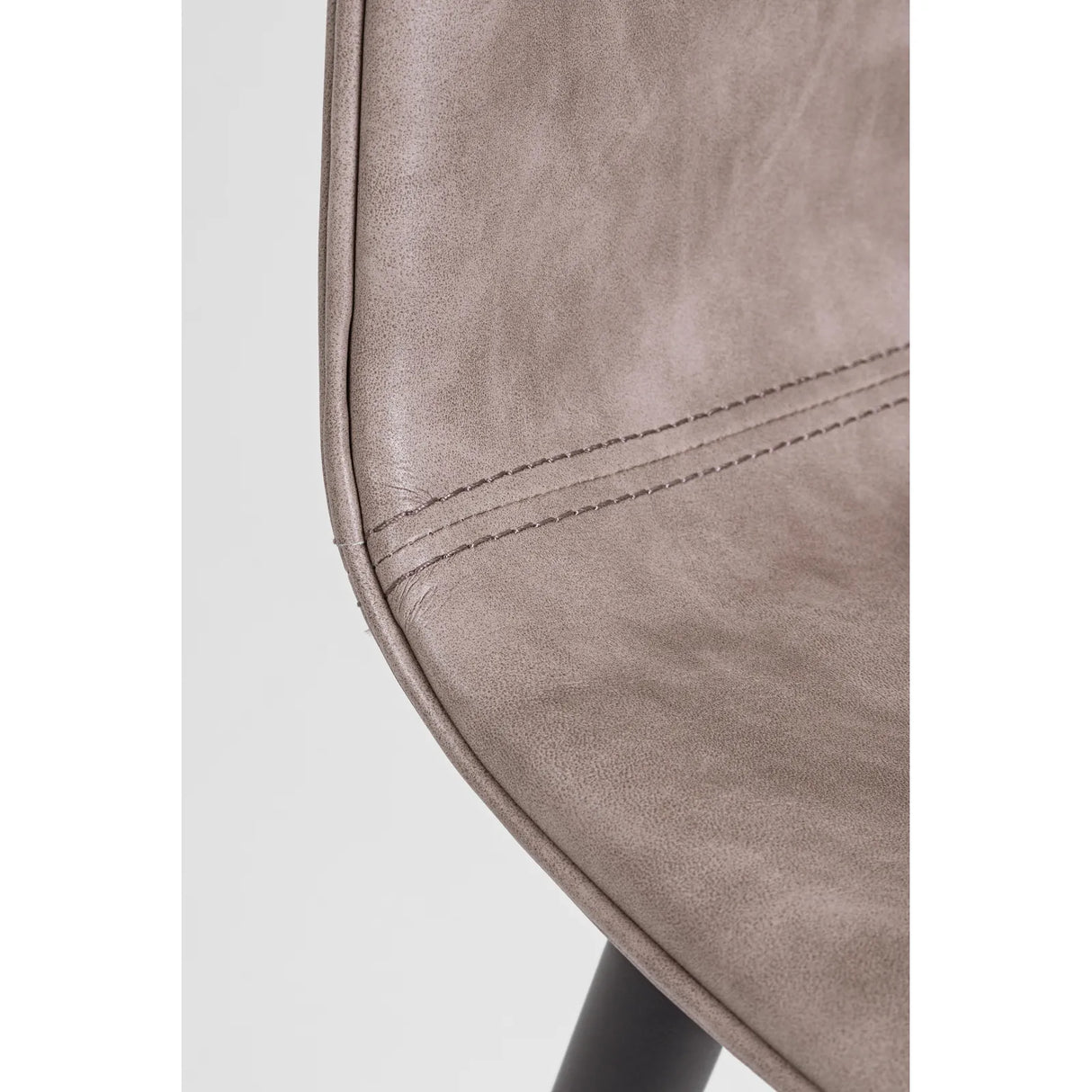 Essstuhl Kyra PU Vintage Beige Gestell Schwarz - ZEN ZONE Furniture