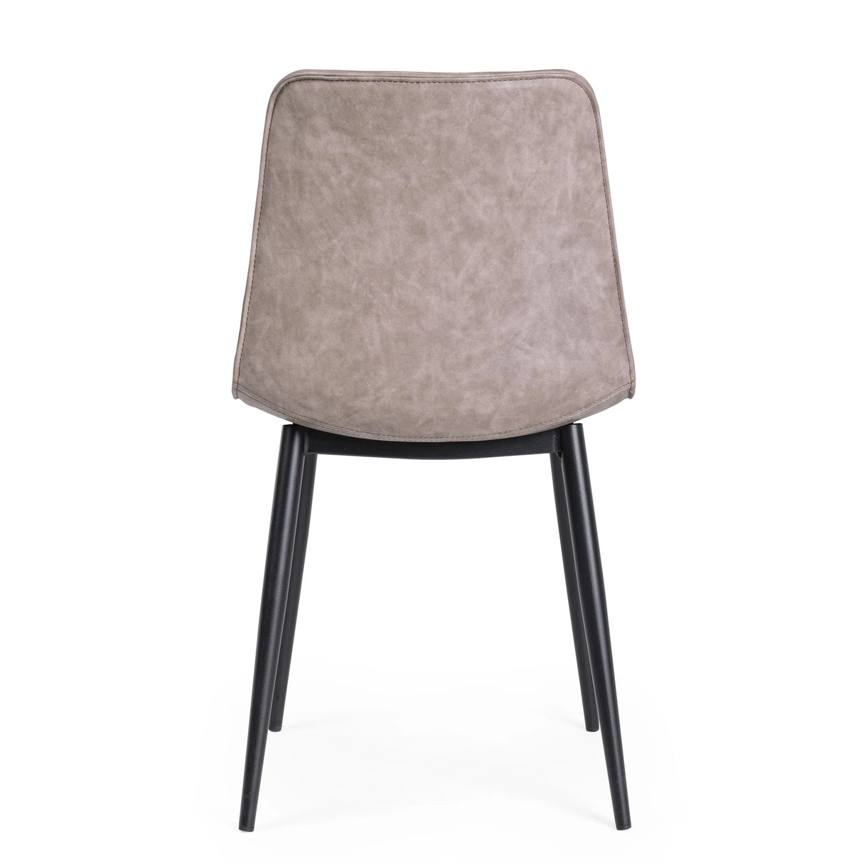 Essstuhl Kyra PU Vintage Beige Gestell Schwarz - ZEN ZONE Furniture