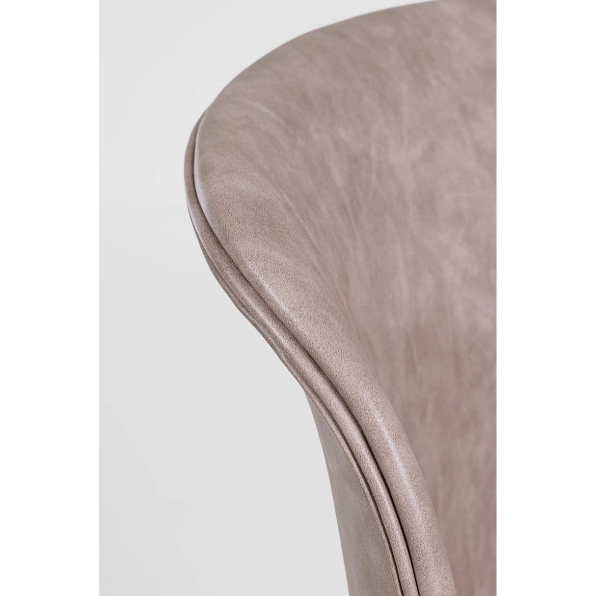 Essstuhl Loft PU Vintage Beige Gestell Schwarz - ZEN ZONE Furniture