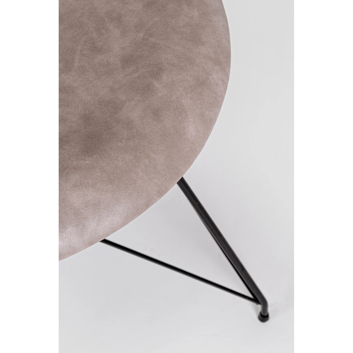 Essstuhl Loft PU Vintage Beige Gestell Schwarz - ZEN ZONE Furniture