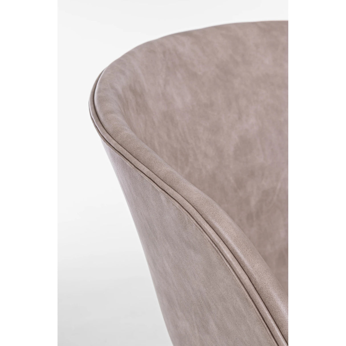 Essstuhl Warhol PU Vintage Beige Gestell Schwarz - ZEN ZONE Furniture