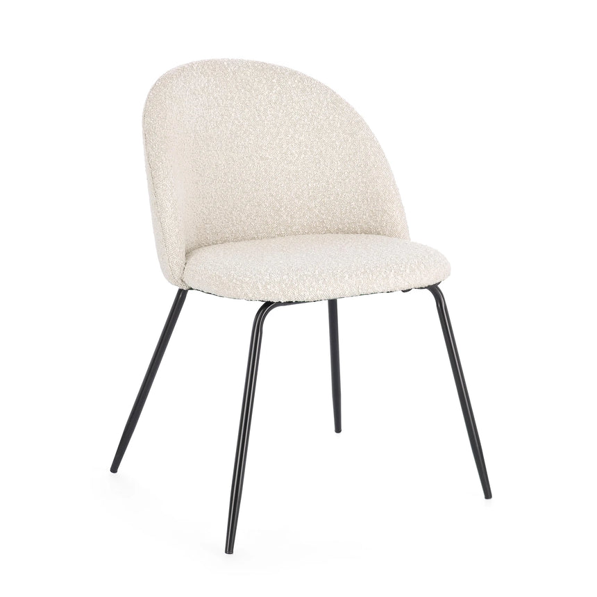 Essstuhl Tanya Schwarz/Elfenbein - ZEN ZONE Furniture