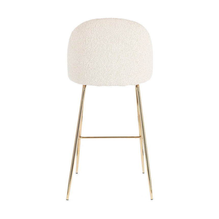 Barhocker in Gold und Elfenbeinoptik Tragen - ZEN ZONE Furniture