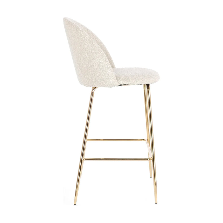 Barhocker in Gold und Elfenbeinoptik Tragen - ZEN ZONE Furniture