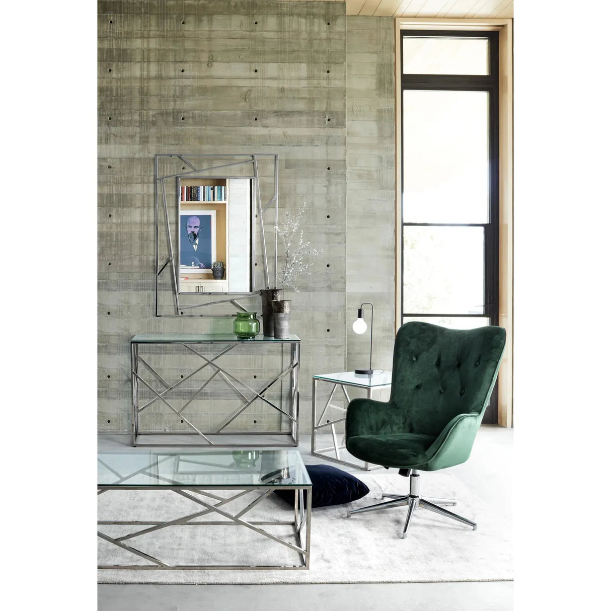 Farida Sessel Samt Grün - ZEN ZONE Furniture