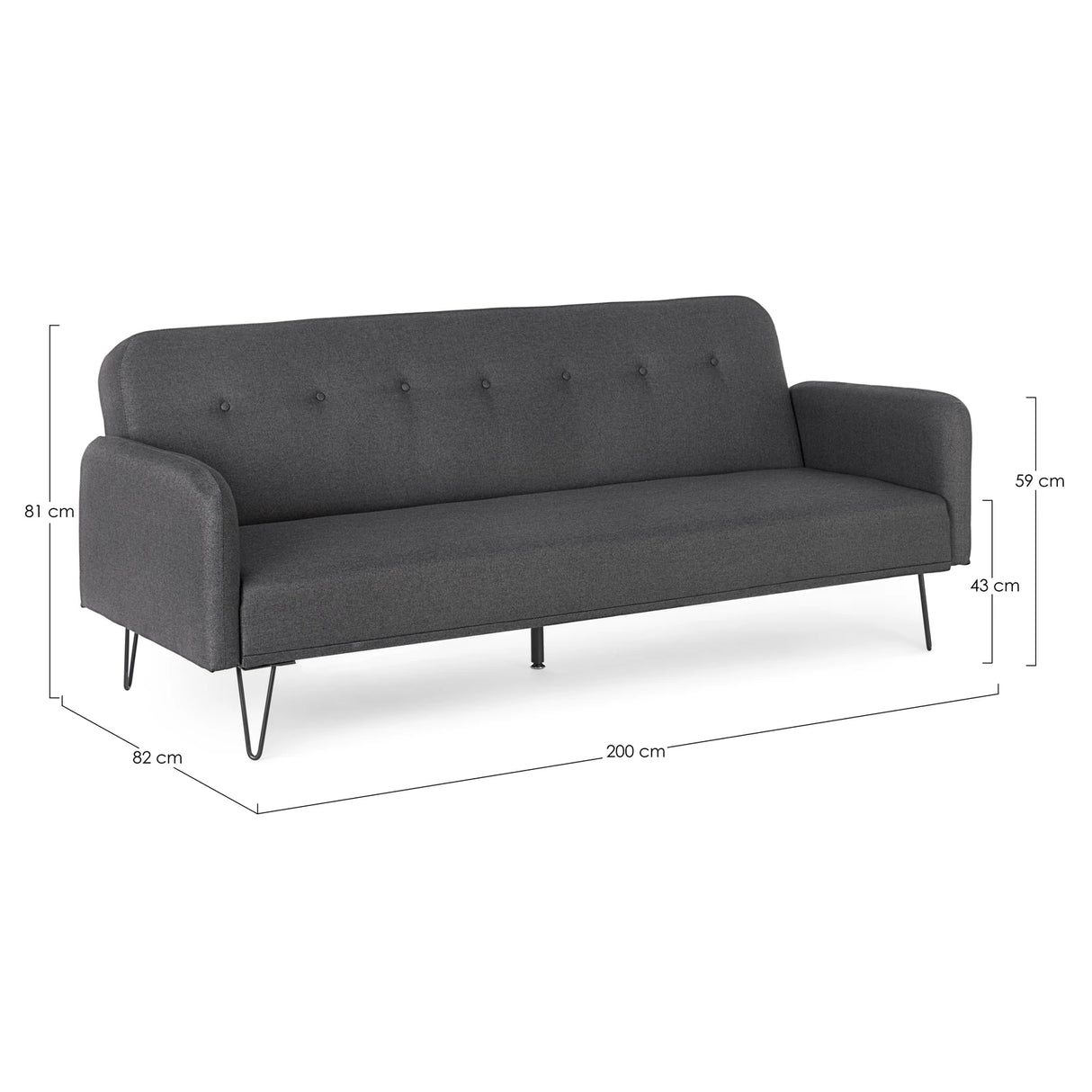 Bettsofa Bridjet Schwarz - ZEN ZONE Furniture