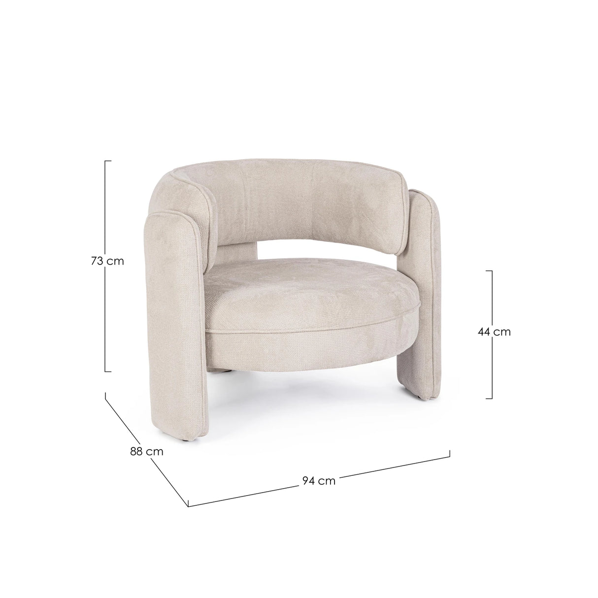 Sessel Aisha Beige - ZEN ZONE Furniture