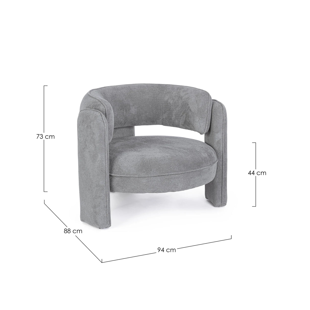 Sessel Aisha Grau - ZEN ZONE Furniture