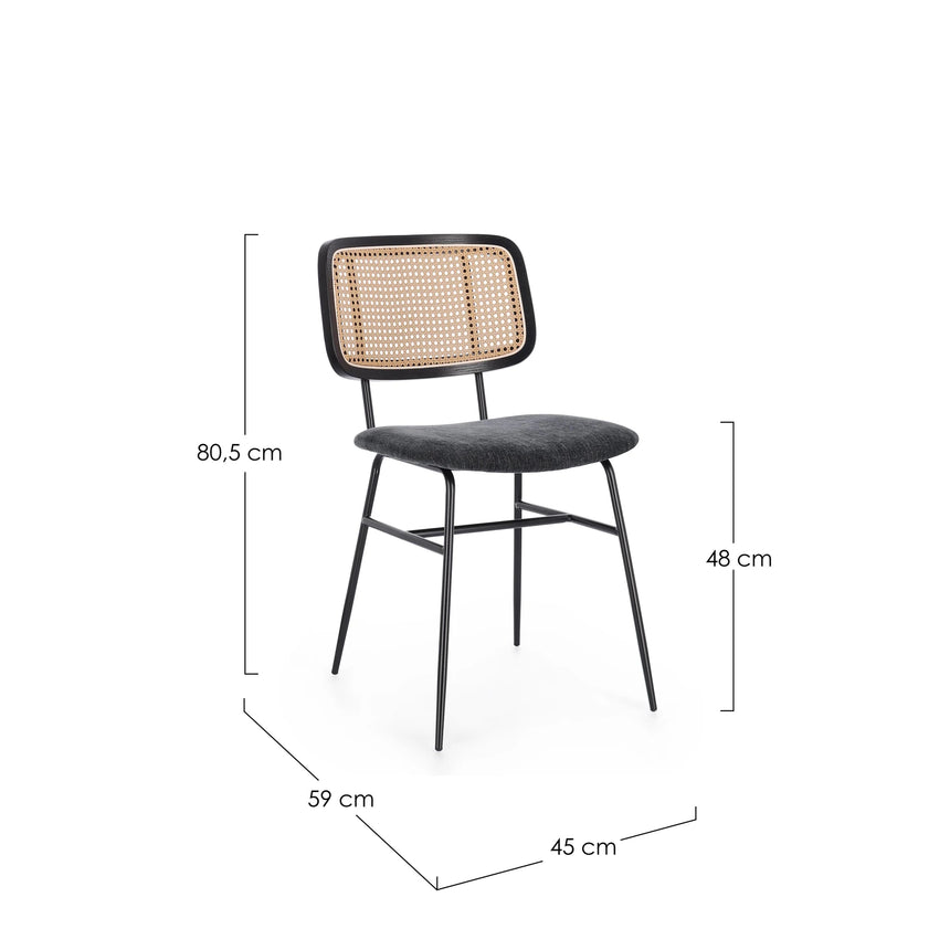 Essstuhl Glenna Dunkelgrau - ZEN ZONE Furniture