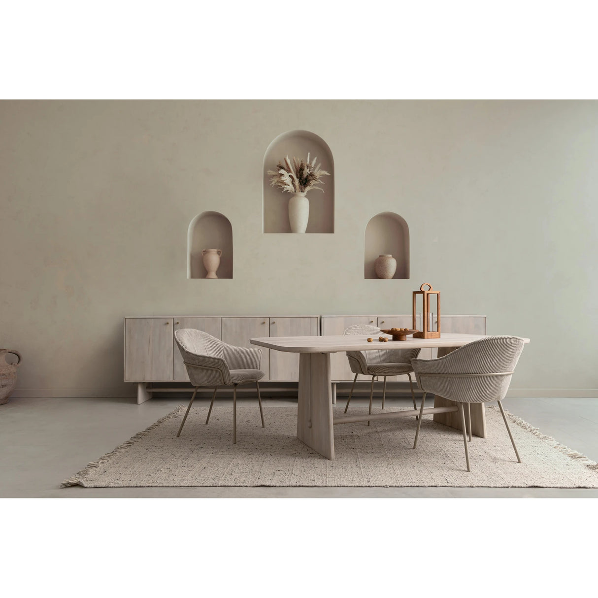 Essstuhl mit Armlehne Cassidy Warm/Hellgrau - ZEN ZONE Furniture