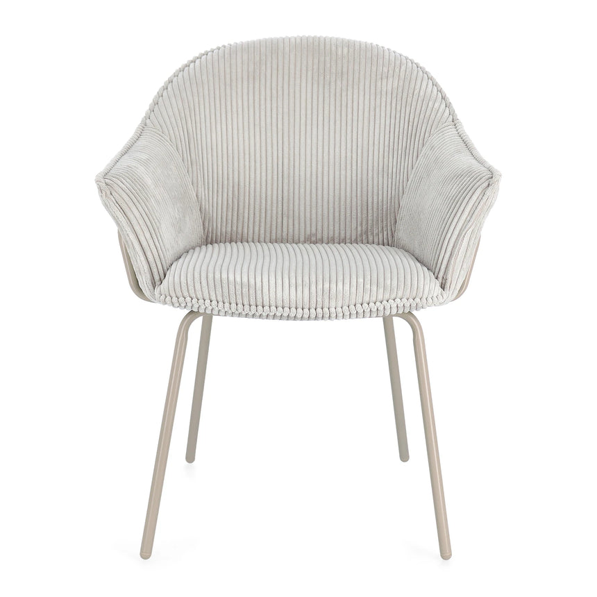 Essstuhl mit Armlehne Cassidy Warm/Hellgrau - ZEN ZONE Furniture