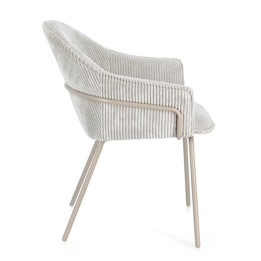 Essstuhl mit Armlehne Cassidy Warm/Hellgrau - ZEN ZONE Furniture