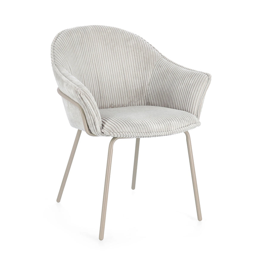 Essstuhl mit Armlehne Cassidy Warm/Hellgrau - ZEN ZONE Furniture