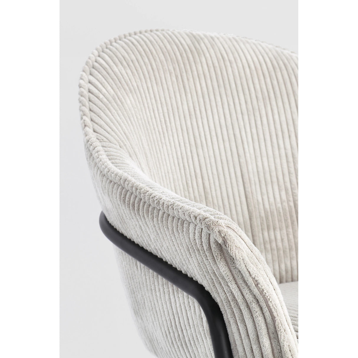 Essstuhl mit Armlehne Cassidy Schwarz/Hellgrau - ZEN ZONE Furniture